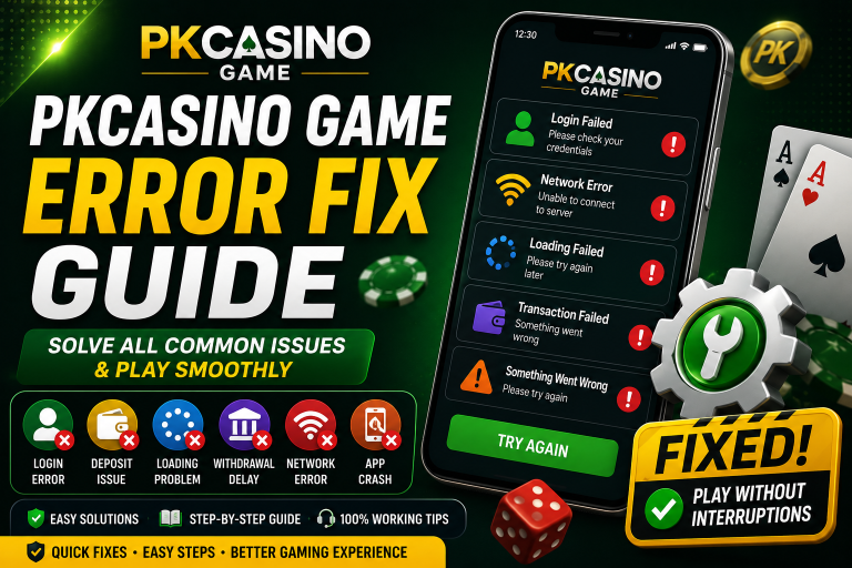 Pkcasino Game Error Fix